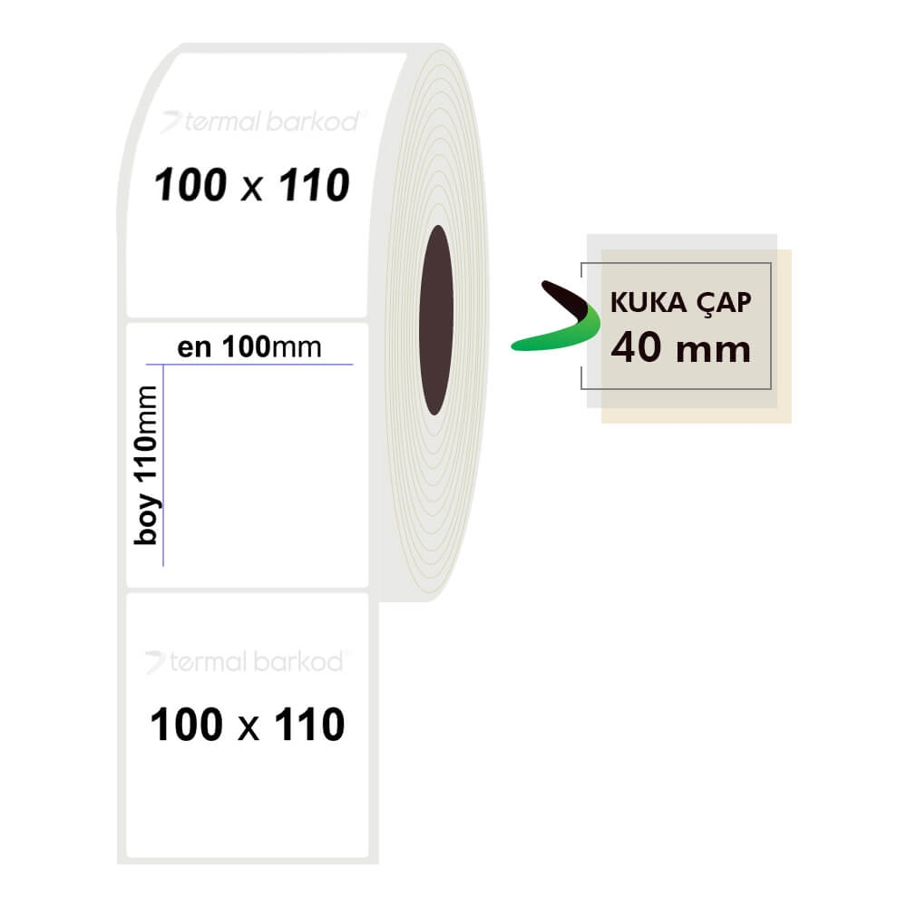 100mm x 110mm Pp Opak Etiket