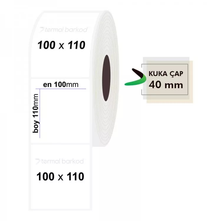 100mm x 110mm PP Şeffaf Etiket