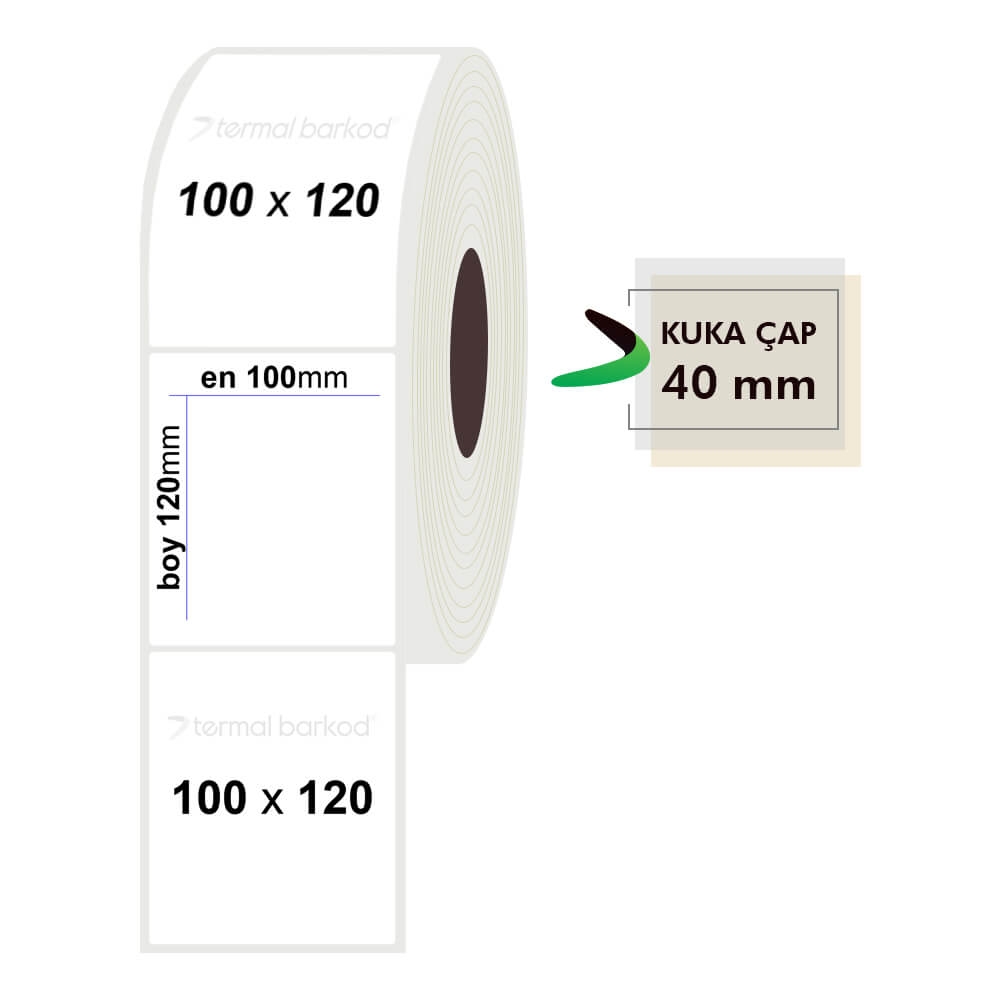 100mm x 120mm Pp Opak Etiket