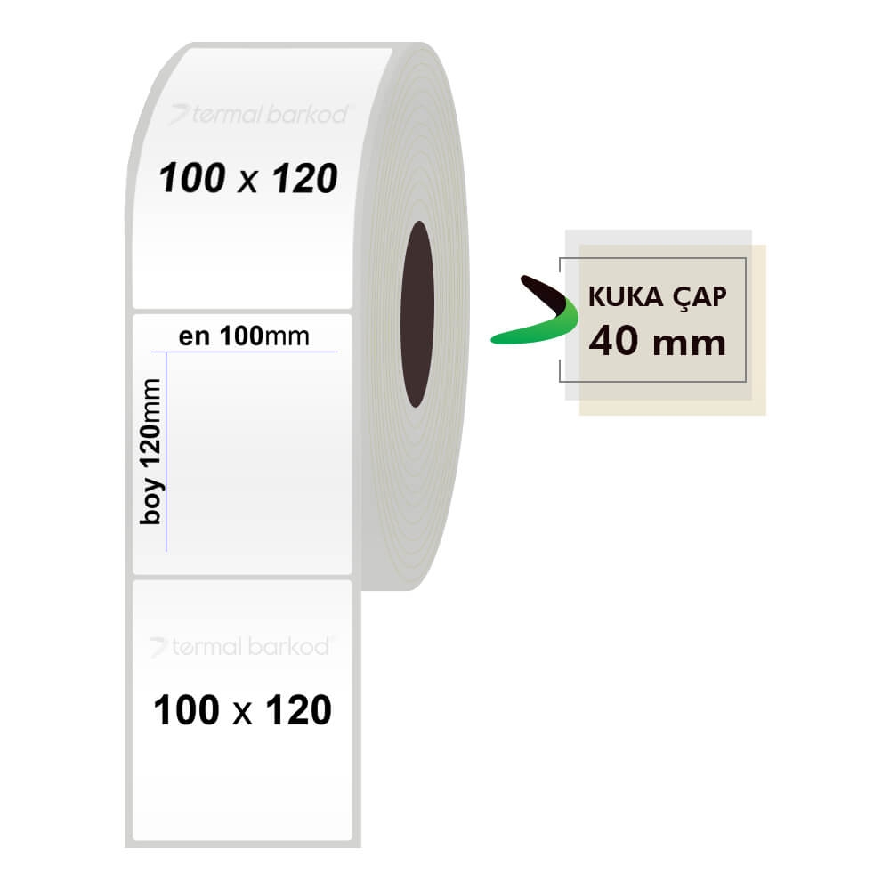 100mm x 120mm Silvermat Etiket