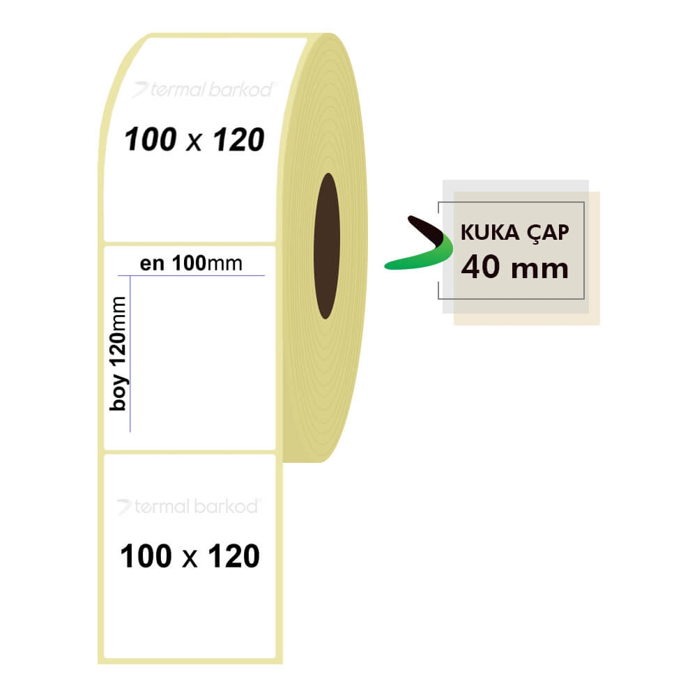 100mm x 120mm Termal Etiket