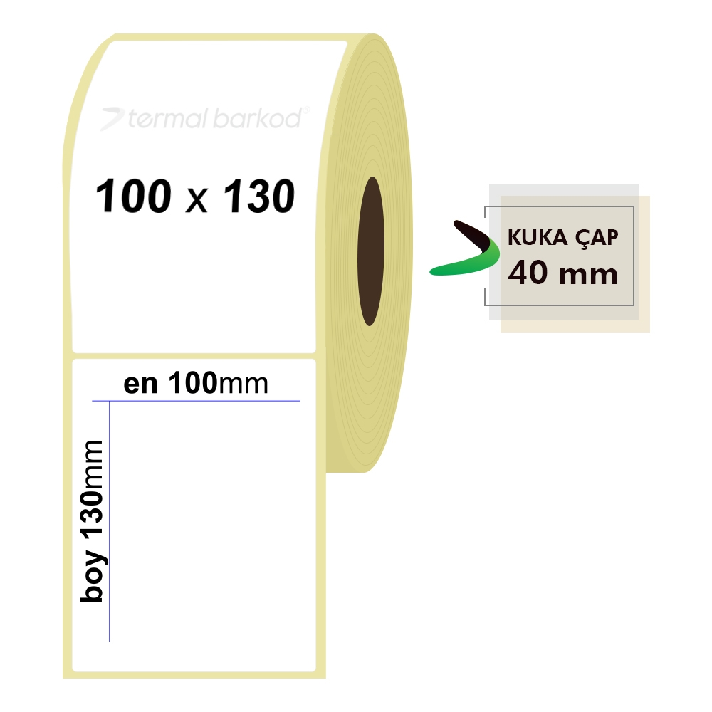 100mm x 130mm Termal Etiket (Sticker)