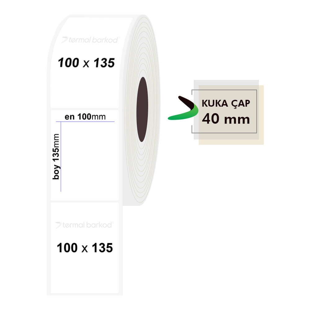 100mm x 135mm PP Şeffaf Etiket