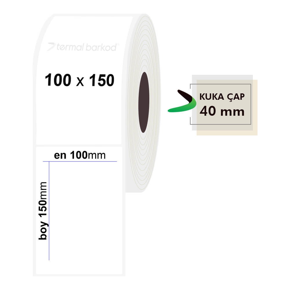 100mm x 150mm Şeffaf Etiket
