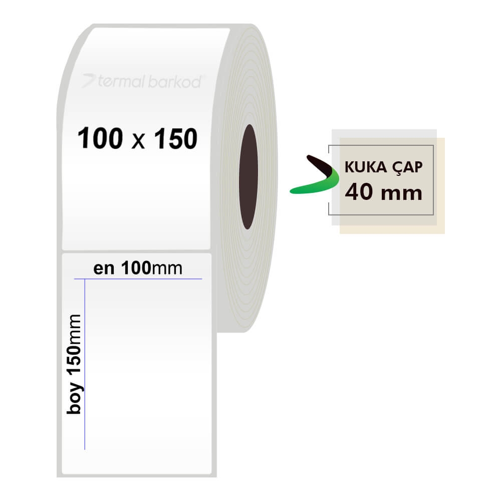 100mm x 150mm Silvermat Etiket