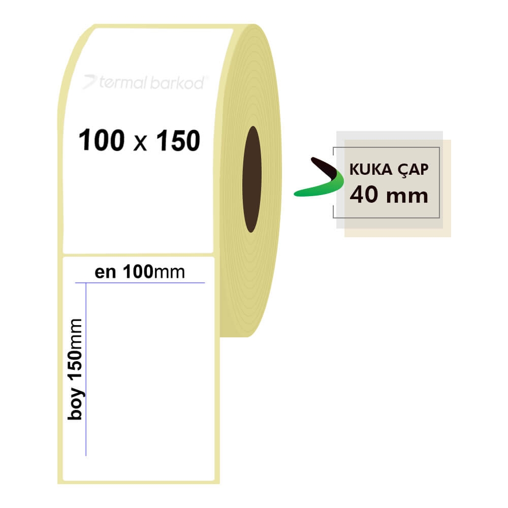 100mm x 150mm Termal Etiket