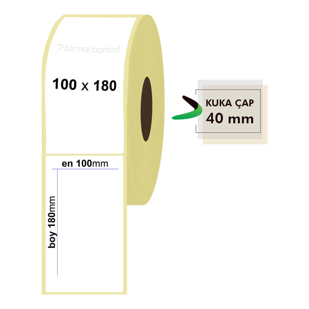 100mm x 180mm Termal Etiket