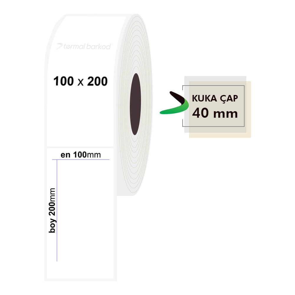 100mm x 200mm PP Şeffaf Etiket