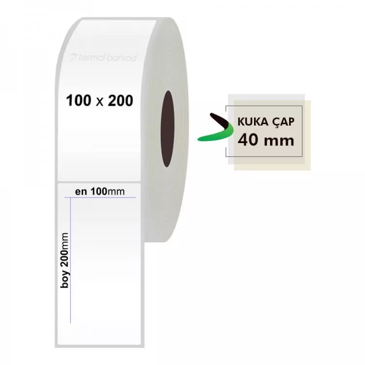 100mm x 200mm Silvermat Etiket