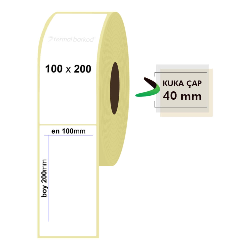 100mm x 200mm Termal Etiket