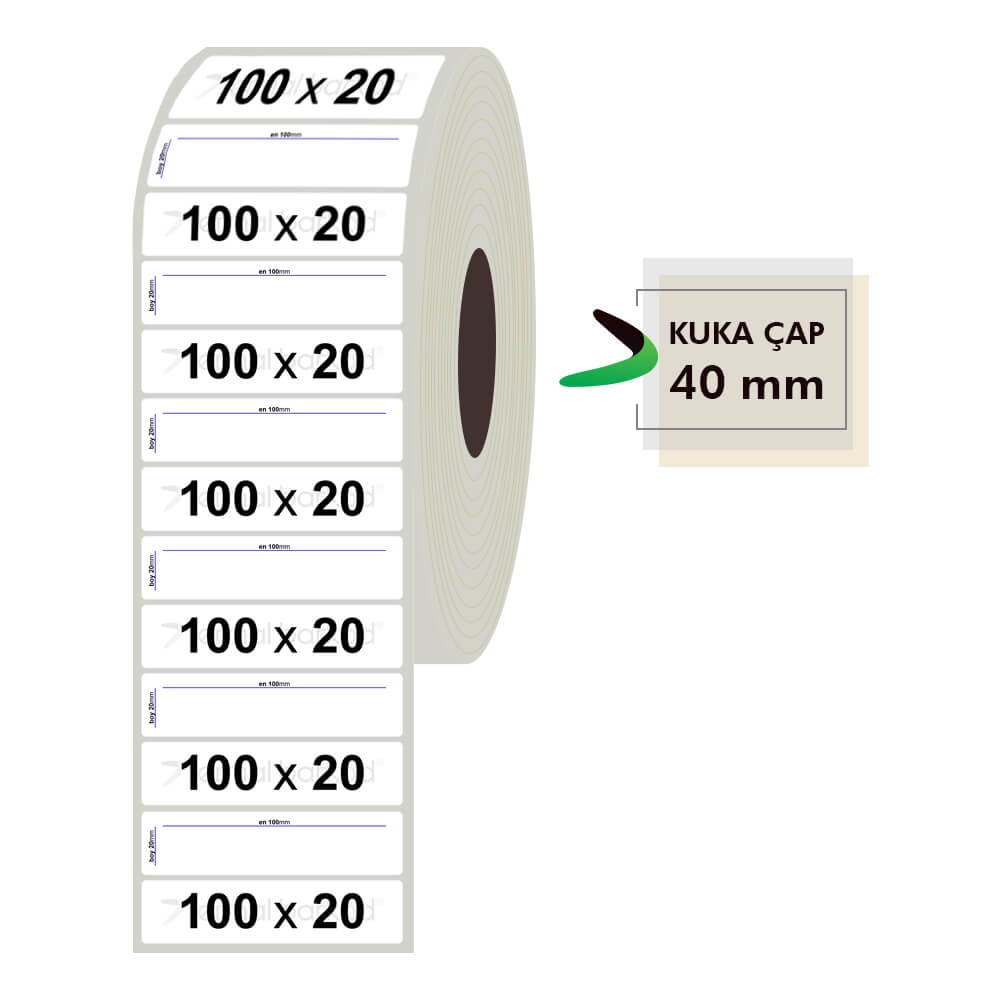 100mm x 20mm Fastyre Etiket