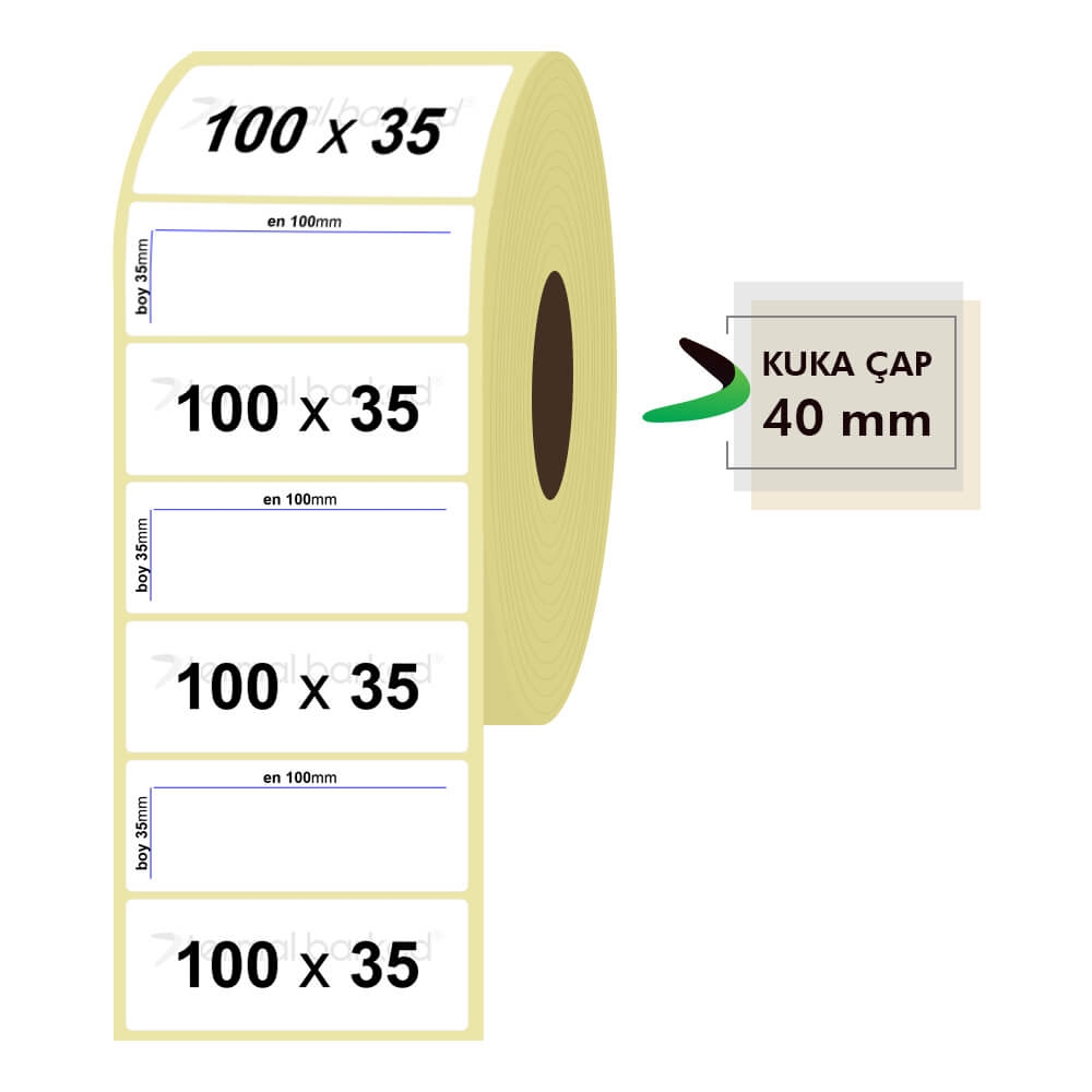 100mm x 35mm Termal Etiket