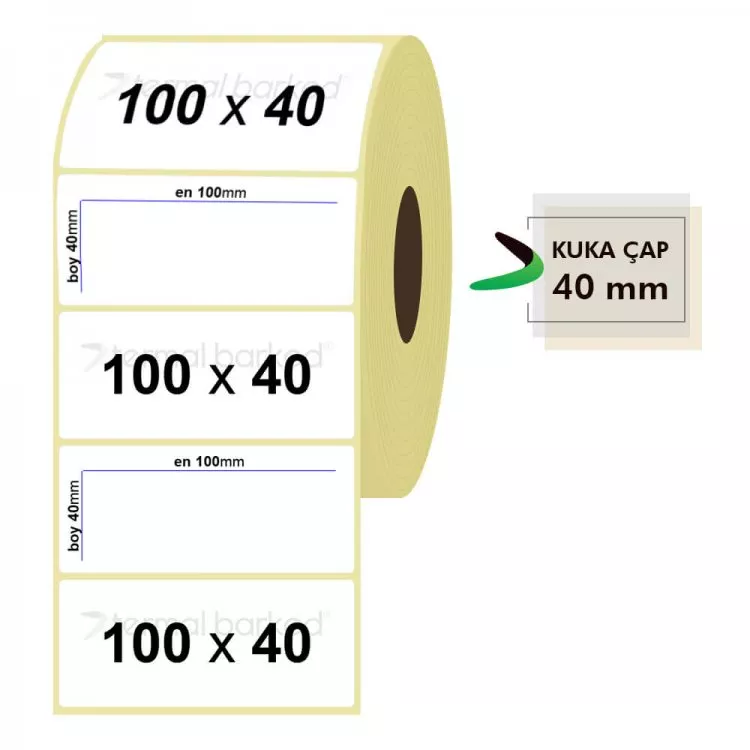 100mm x 40mm Termal Etiket (Sticker)