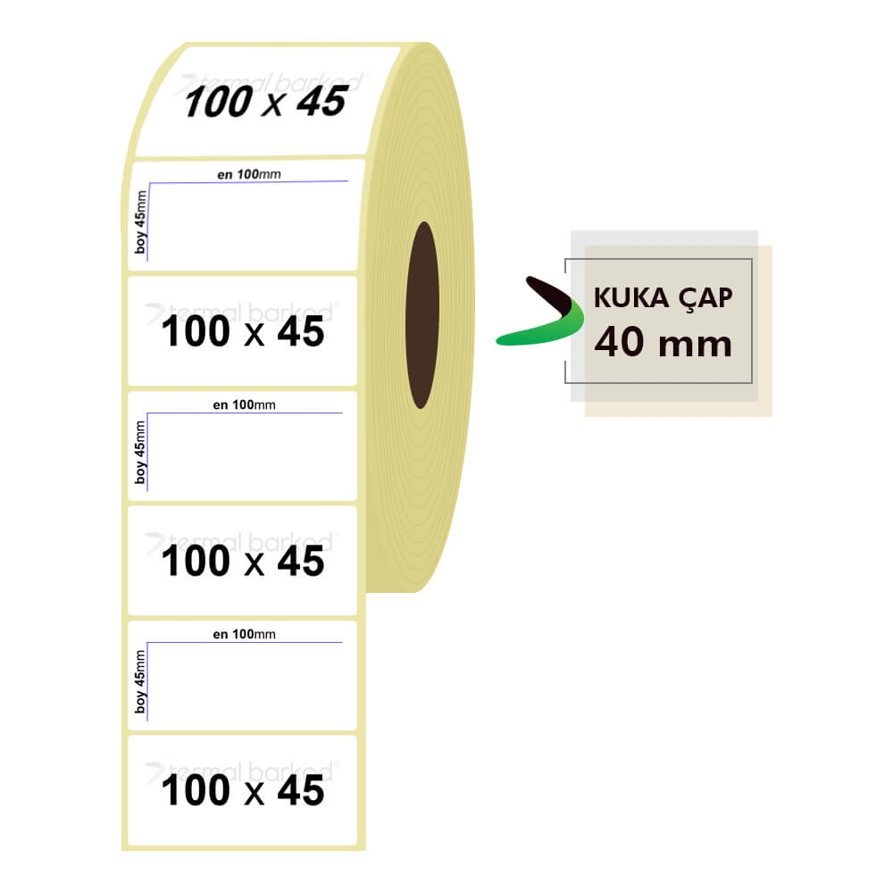 100mm x 45mm Termal Etiket