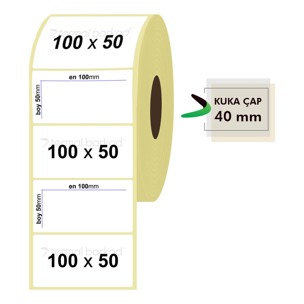 100mm x 50mm Termal Etiket