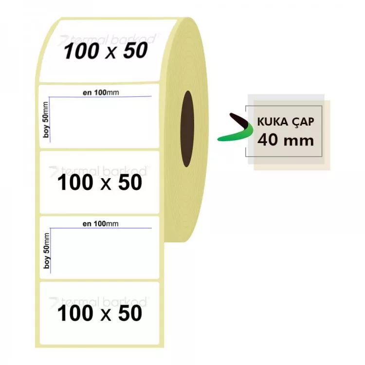 100mm x 50mm Termal Etiket (Sticker)