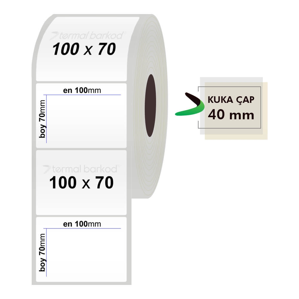 100mm x 70mm Silvermat Etiket