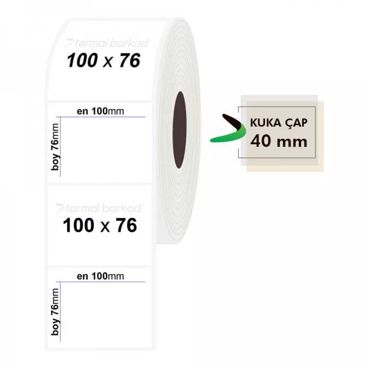 100mm x 76mm PP Şeffaf Etiket