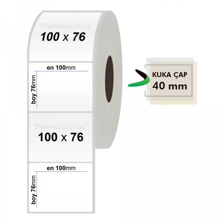100mm x 76mm Silvermat Etiket