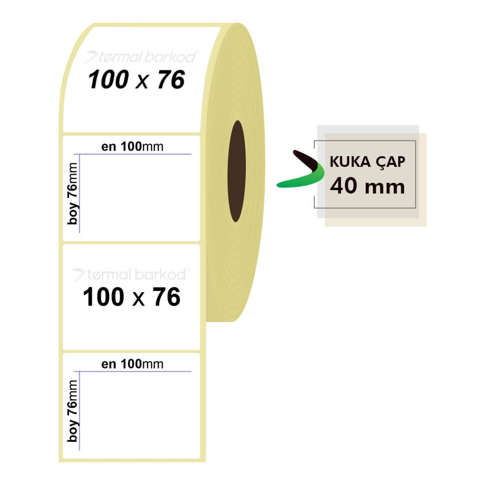 100mm x 76mm Termal Etiket