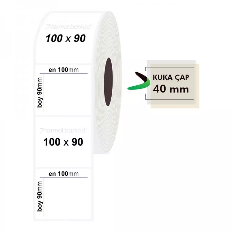 100mm x 90mm PP Şeffaf Etiket