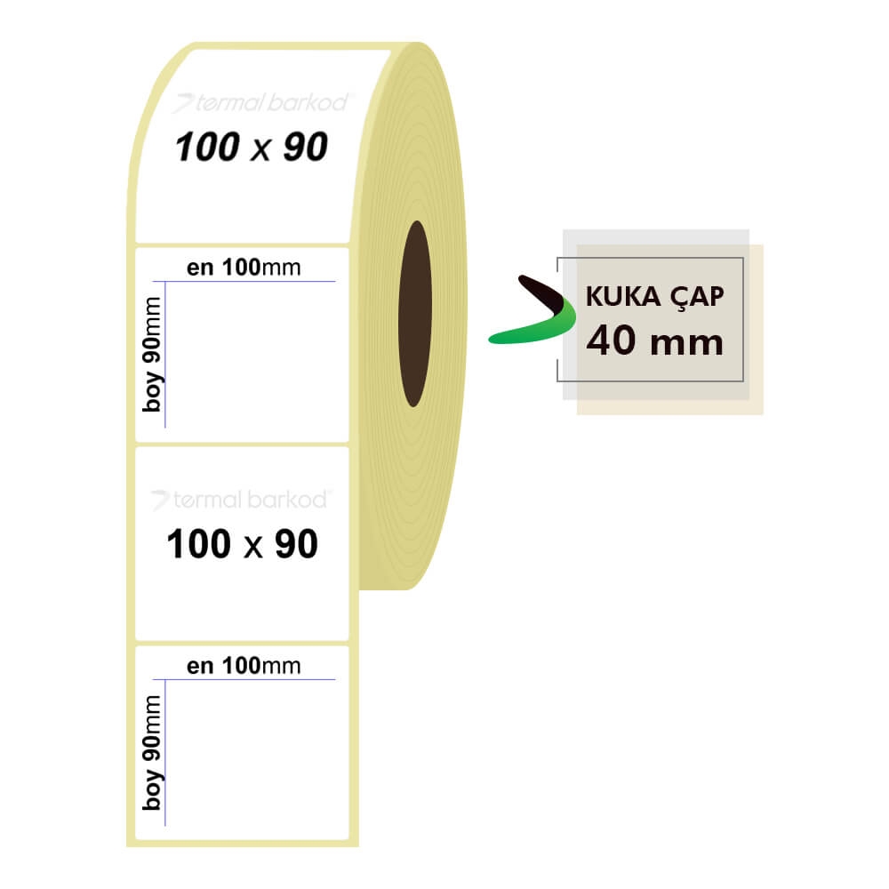 100mm x 90mm Termal Etiket
