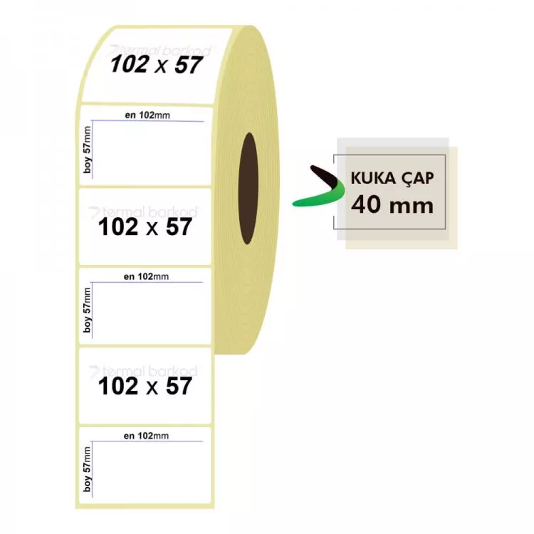 102mm x 57mm Termal Etiket (Sticker)