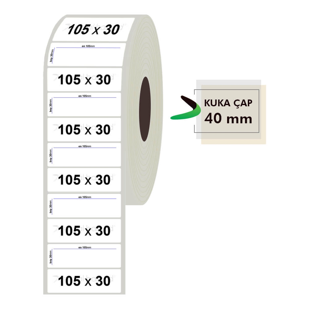 105mm x 30mm Fastyre Etiket