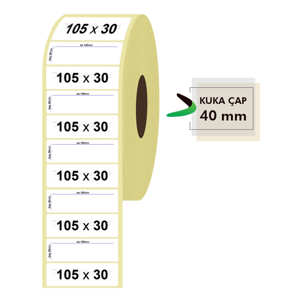 105mm x 30mm Termal Etiket