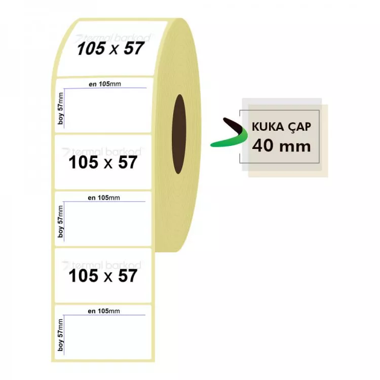 105mm x 57mm Termal Etiket (Sticker)