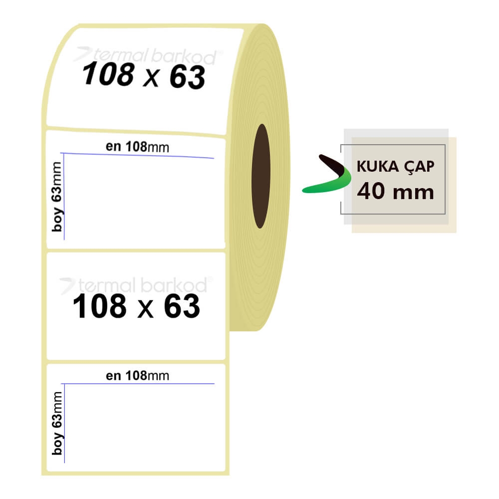 108mm x 63mm Termal Etiket