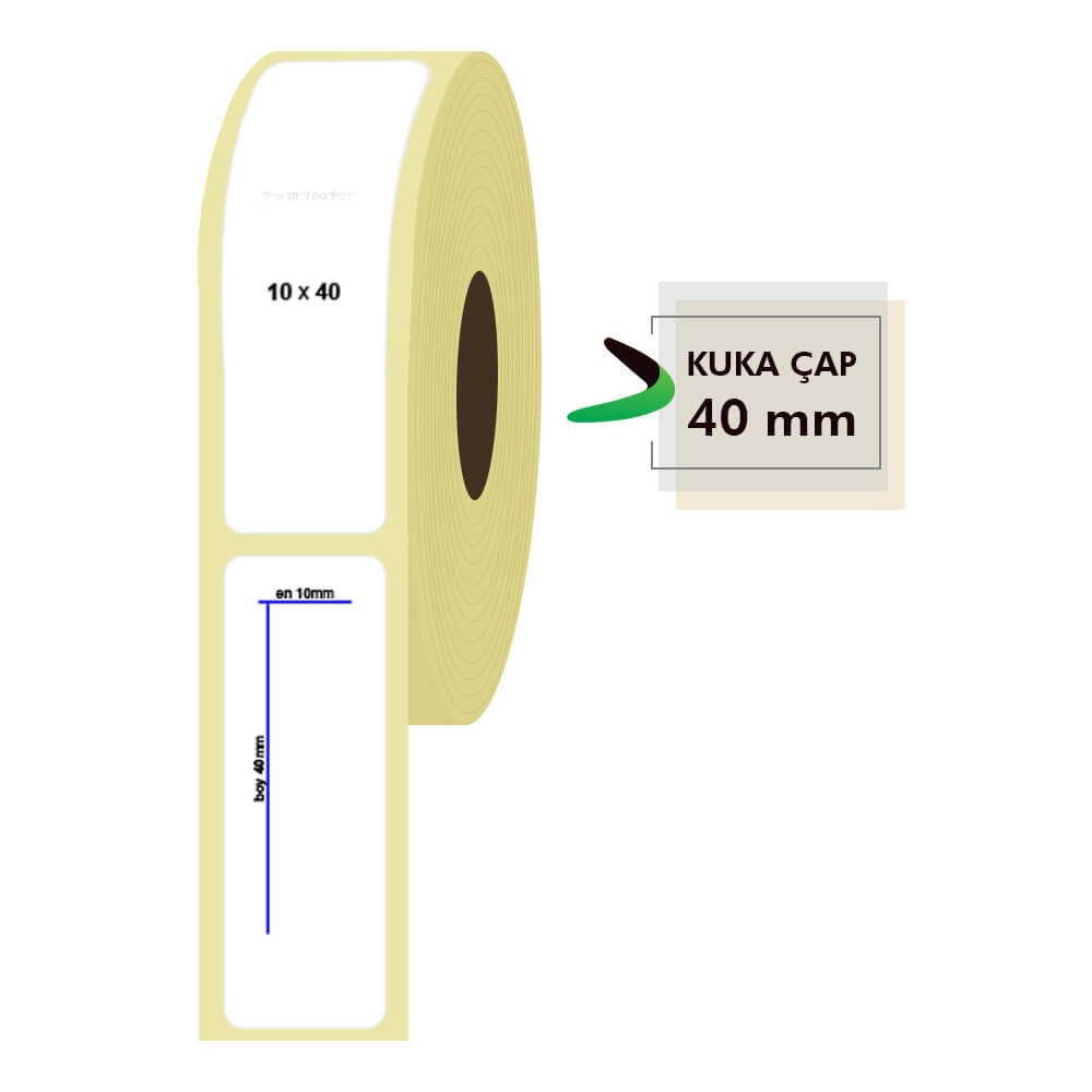 10mm x 40mm Termal Etiket (Sticker)