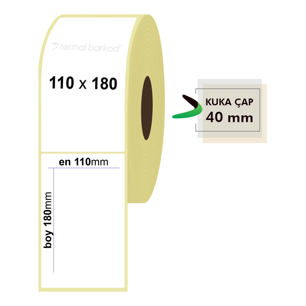 110mm x 180mm Lamine Termal Etiket