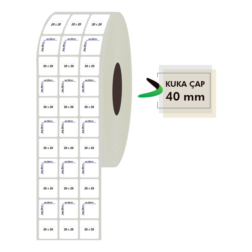 20mm x 20mm 3lü Fastyre Etiket
