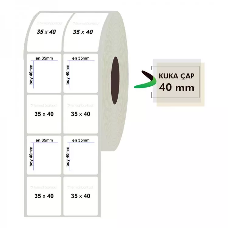 35mm x 40mm 2'li Fastyre Etiket
