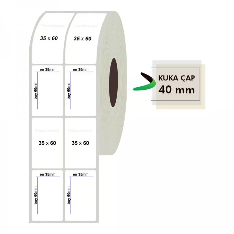 35mm x 60mm 2'li Fastyre Etiket