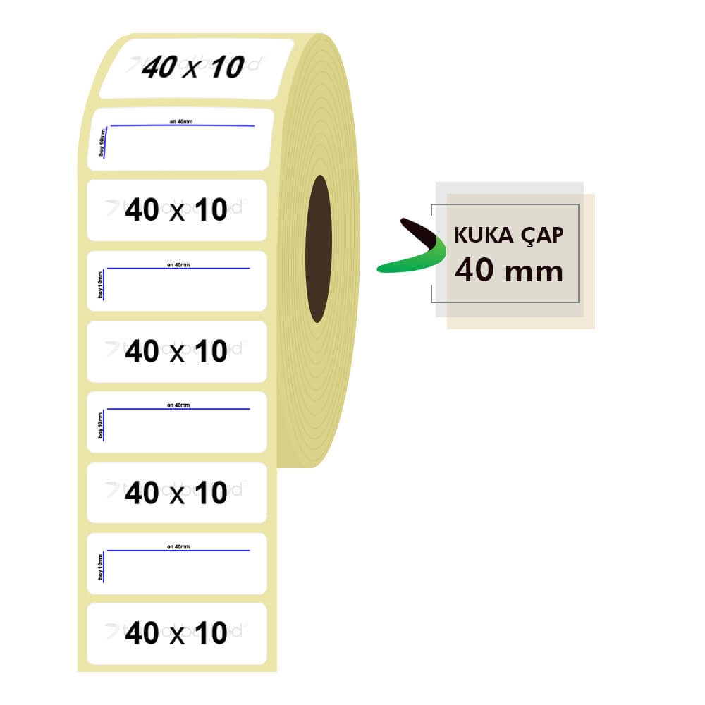 40mm x 10mm Termal Etiket (Sticker)