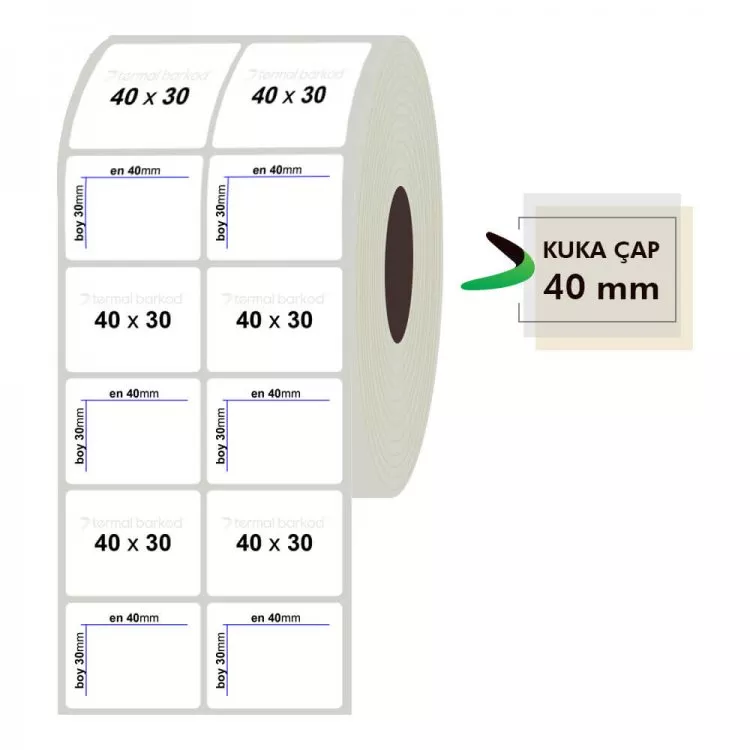 40mm x 30mm 2'li Fastyre Etiket