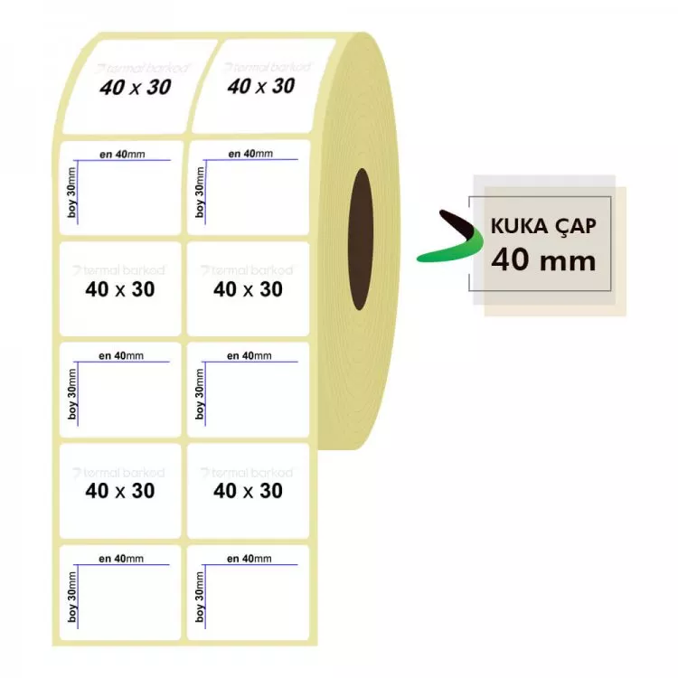 40mm x 30mm 2'li Vellum Etiket