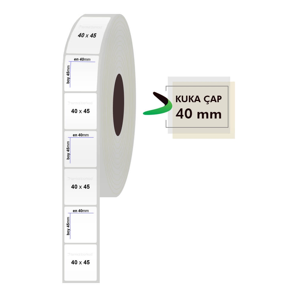 40mm x 45mm Silvermat Etiket