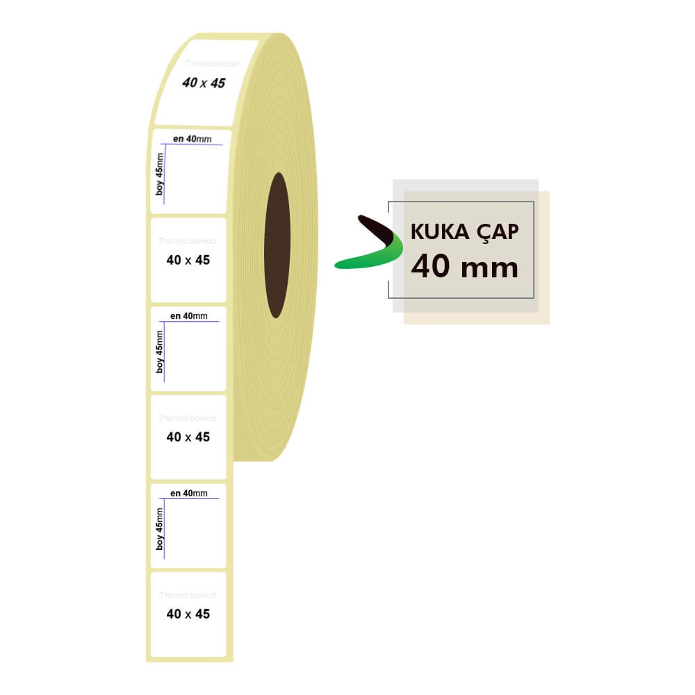 40mm x 45mm Termal Etiket