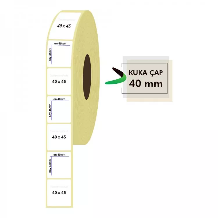 40mm x 45mm Vellum Etiket