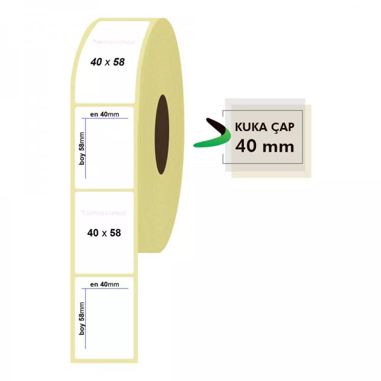 40mm x 58mm Termal Etiket (Sticker)