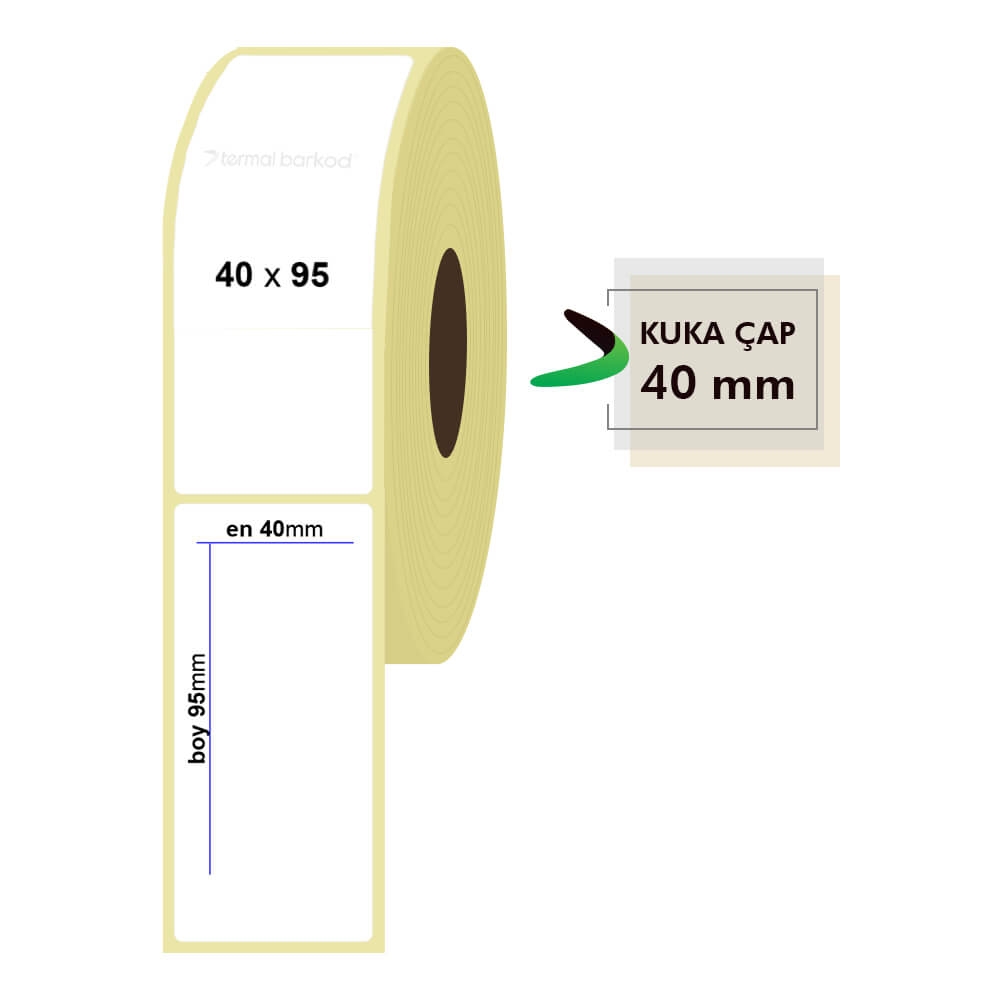 40mm x 95mm Termal Etiket (Sticker)
