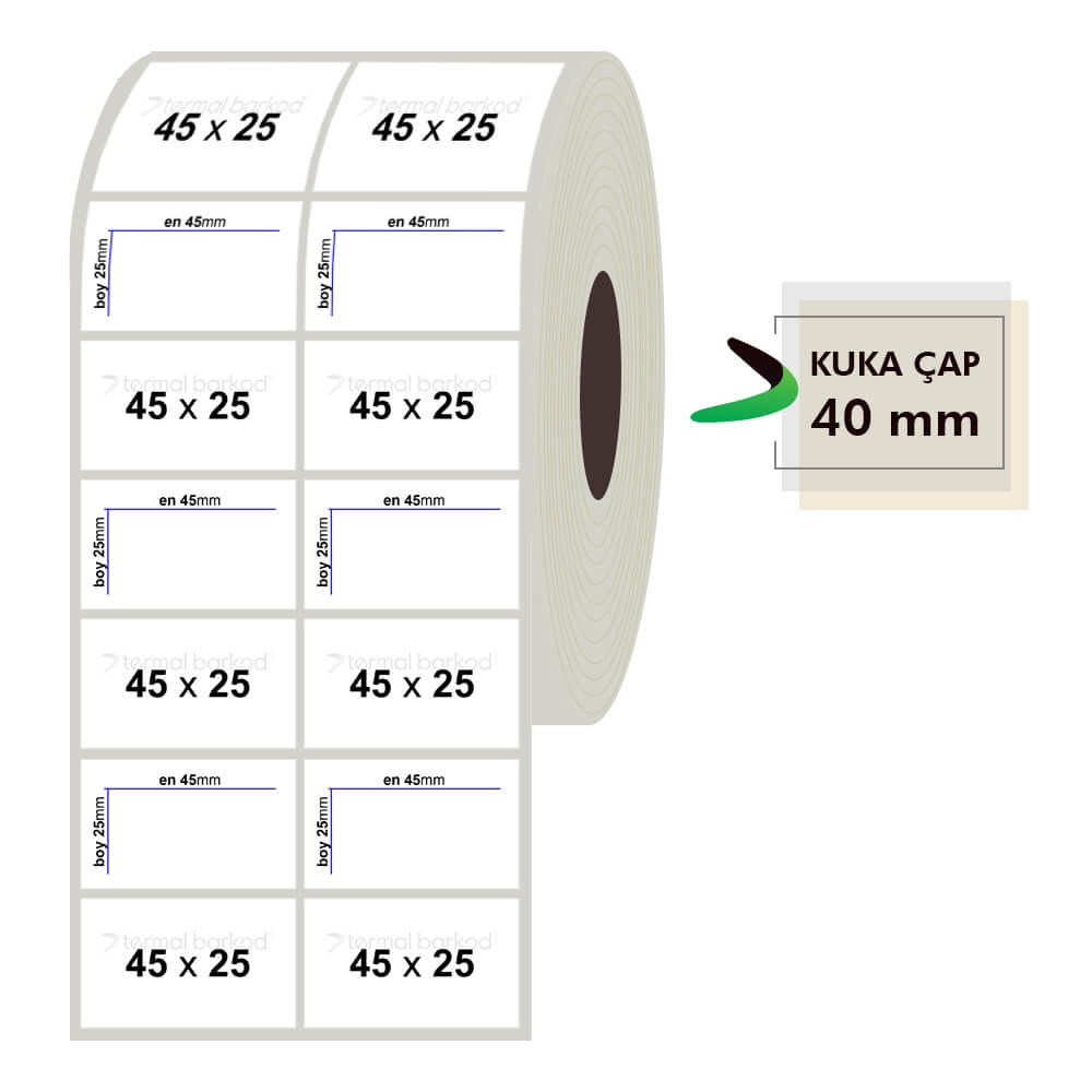 45mm x 25mm 2'li Fastyre Etiket