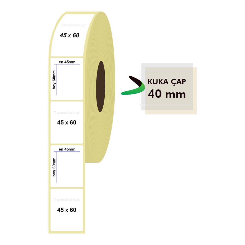 45mm x 60mm Termal Etiket