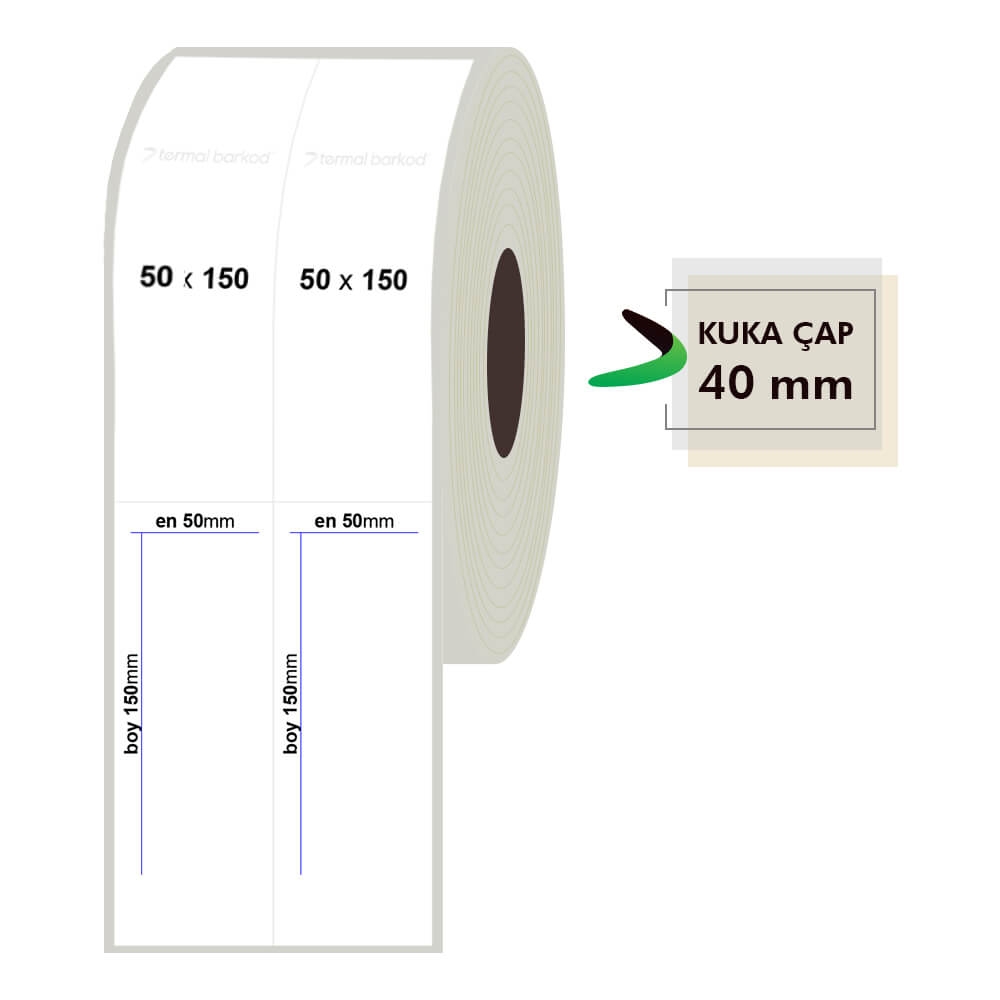 50mm x 150mm 2li Bitişik Fastyre Etiket