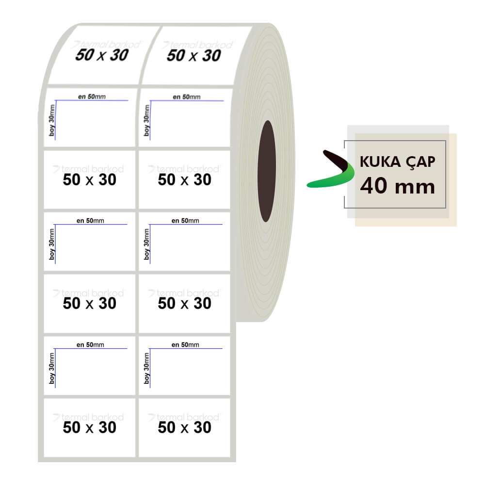 50mm x 30mm 2'li Fastyre Etiket