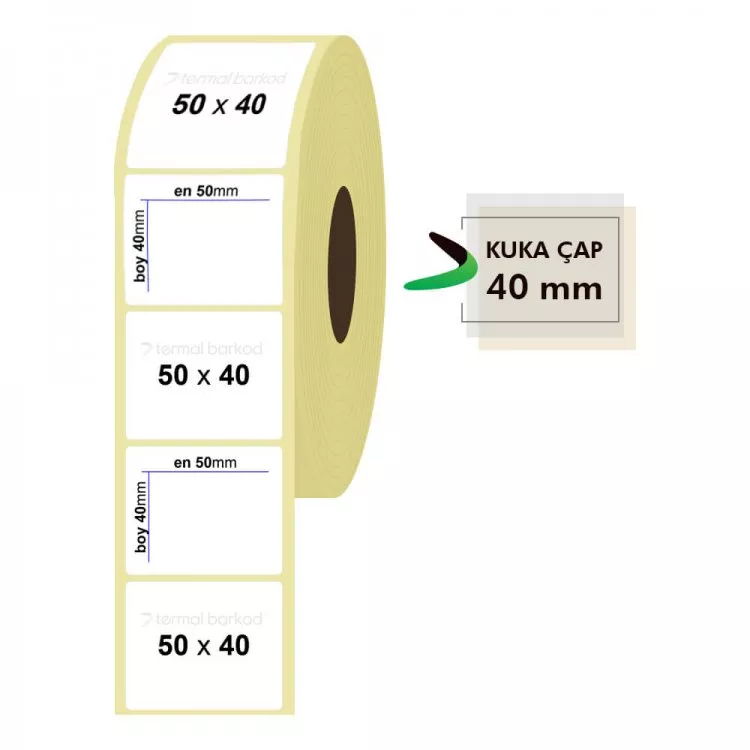 50mm x 40mm Vellum Etiket