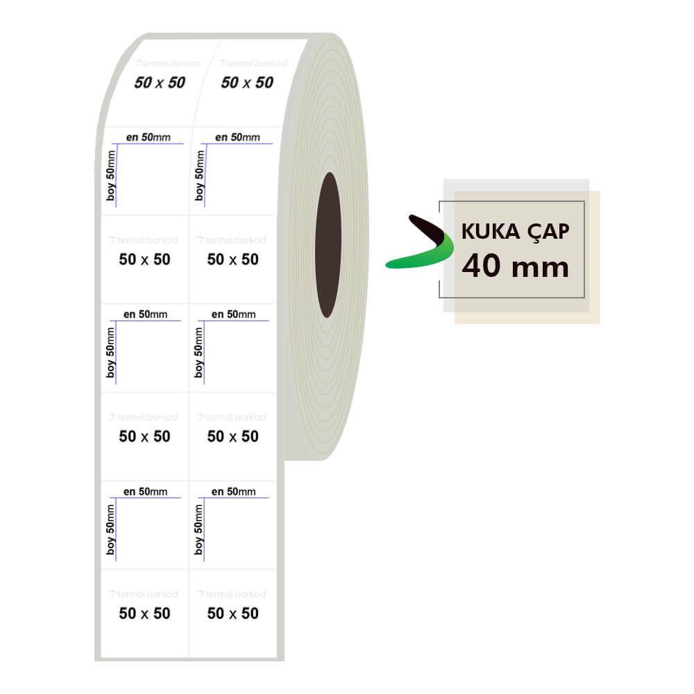 50mm x 50mm 2li Bitişik Fastyre Etiket